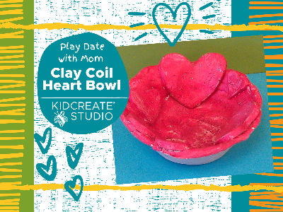  Play Date with Mom - Clay Coil Heart Bowl Sensory Play (2-6 Years)